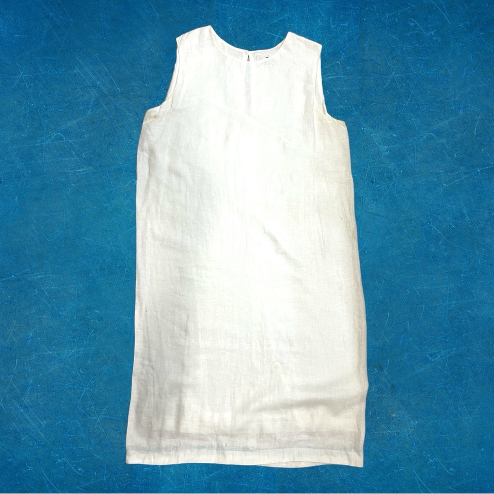 Trovata White Linen Dress Size 10 - Midi